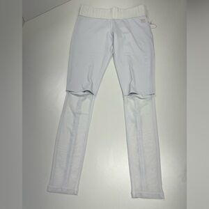 Lime & Vine Selah Open Knee Mesh Leggings White Size Small New With Tags